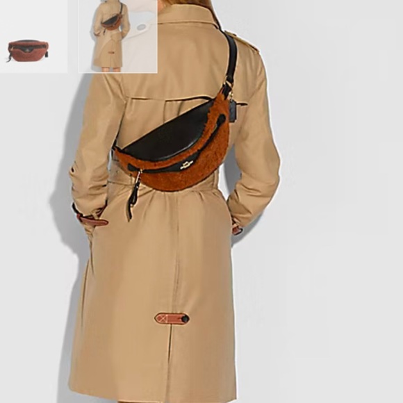 coach shearling belt bag